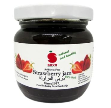 Sava Strawberry Jam, 210 ml